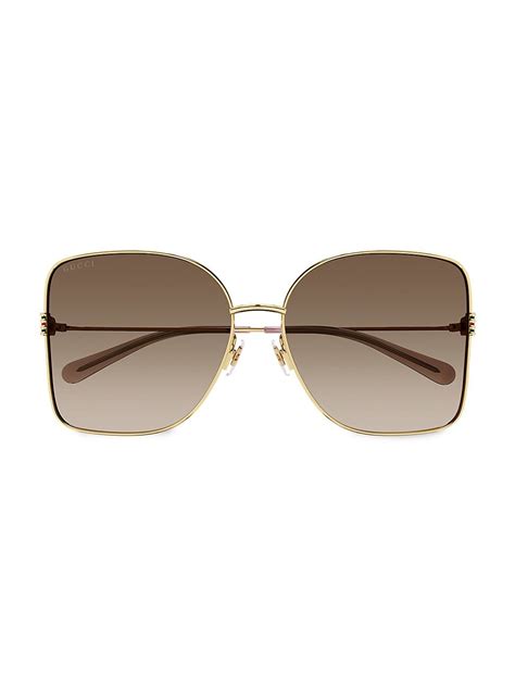 gucci glitter sunglasses gold|Gucci 60mm butterfly sunglasses.